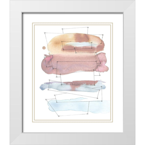 Desert Series V White Modern Wood Framed Art Print with Double Matting by Delamater, Rob