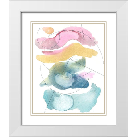 Desert Series VII White Modern Wood Framed Art Print with Double Matting by Delamater, Rob