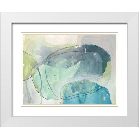 Sea Stone II White Modern Wood Framed Art Print with Double Matting by Vess, June Erica