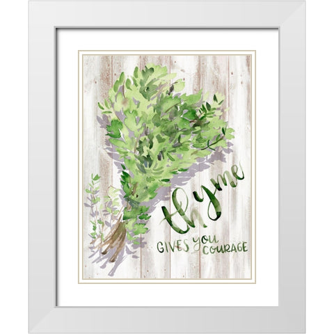 Green Witch IV White Modern Wood Framed Art Print with Double Matting by Parker, Jennifer Paxton