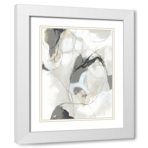 Cloudbank Sonata I White Modern Wood Framed Art Print with Double Matting by Vess, June Erica