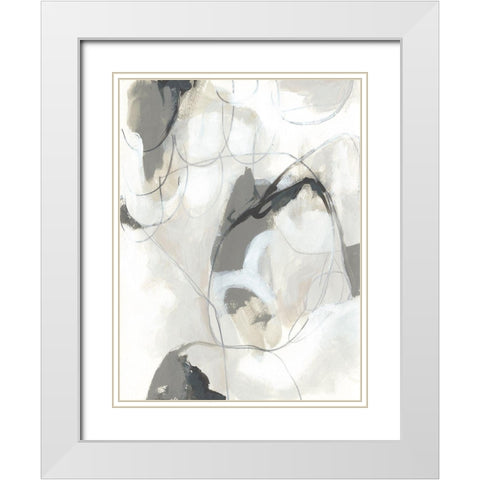 Cloudbank Sonata I White Modern Wood Framed Art Print with Double Matting by Vess, June Erica