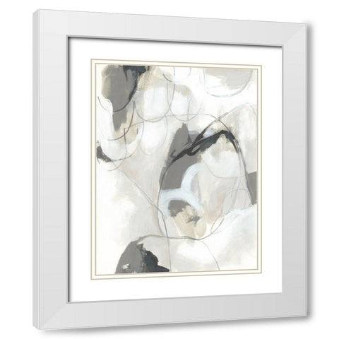 Cloudbank Sonata I White Modern Wood Framed Art Print with Double Matting by Vess, June Erica