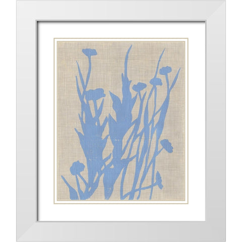 Dusk Botanical I White Modern Wood Framed Art Print with Double Matting by Zarris, Chariklia