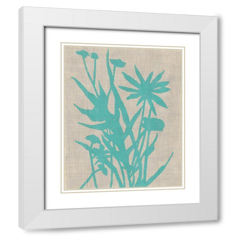 Dusk Botanical II White Modern Wood Framed Art Print with Double Matting by Zarris, Chariklia