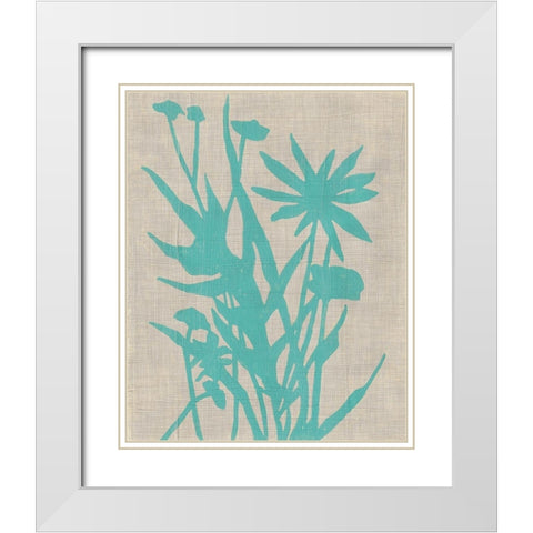 Dusk Botanical II White Modern Wood Framed Art Print with Double Matting by Zarris, Chariklia