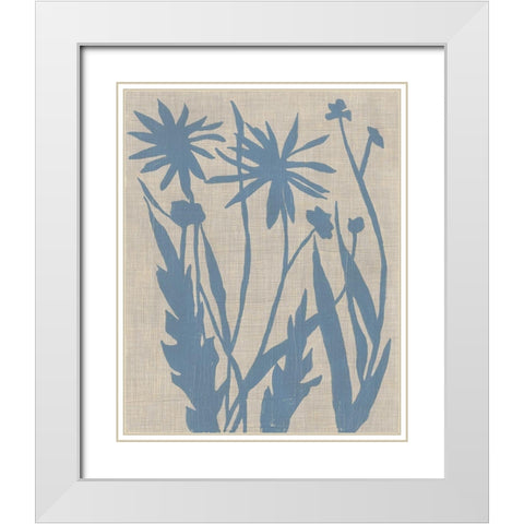 Dusk Botanical III White Modern Wood Framed Art Print with Double Matting by Zarris, Chariklia