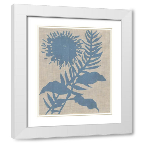 Dusk Botanical V White Modern Wood Framed Art Print with Double Matting by Zarris, Chariklia