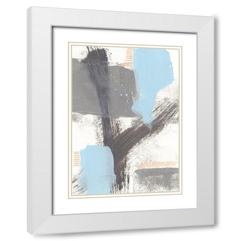 Kenetic I White Modern Wood Framed Art Print with Double Matting by Moore, Regina
