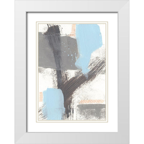 Kenetic I White Modern Wood Framed Art Print with Double Matting by Moore, Regina