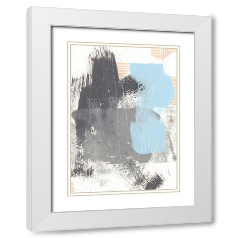 Kenetic II White Modern Wood Framed Art Print with Double Matting by Moore, Regina