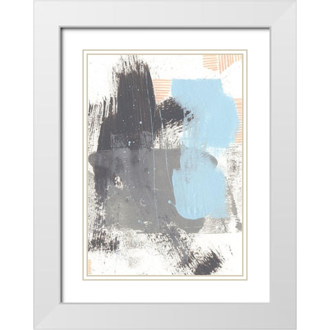 Kenetic II White Modern Wood Framed Art Print with Double Matting by Moore, Regina