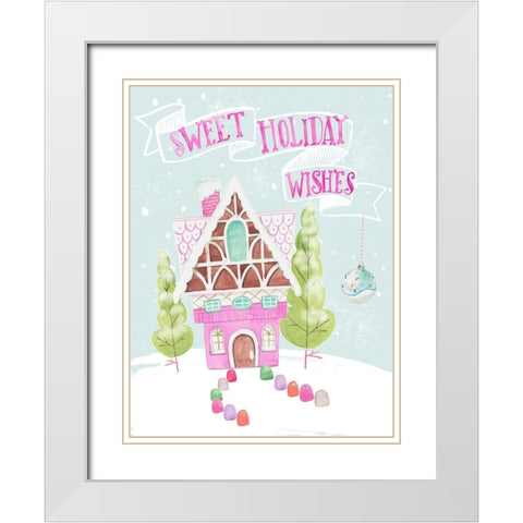 Candy Christmas I White Modern Wood Framed Art Print with Double Matting by Parker, Jennifer Paxton
