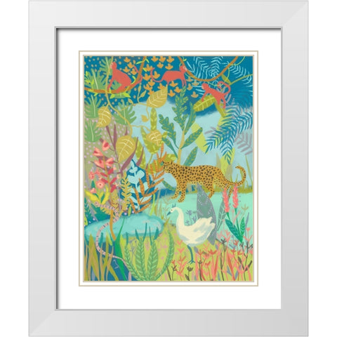 Jungle Dreaming I White Modern Wood Framed Art Print with Double Matting by Zarris, Chariklia