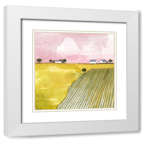 Blush Hour I White Modern Wood Framed Art Print with Double Matting by Popp, Grace