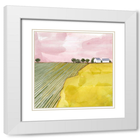 Blush Hour II White Modern Wood Framed Art Print with Double Matting by Popp, Grace
