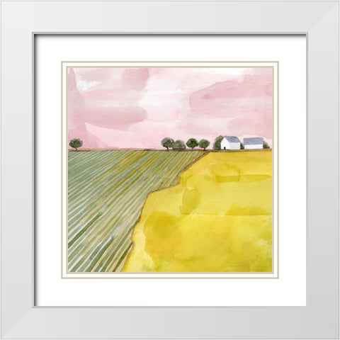 Blush Hour II White Modern Wood Framed Art Print with Double Matting by Popp, Grace