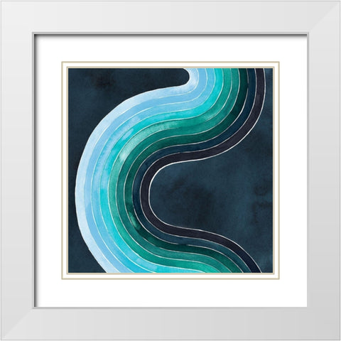 Mid Century Current I White Modern Wood Framed Art Print with Double Matting by Popp, Grace