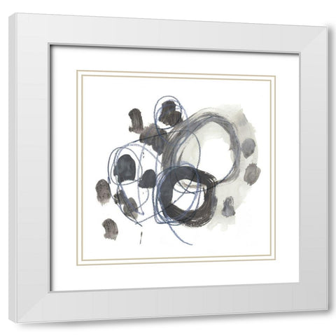 Insho III White Modern Wood Framed Art Print with Double Matting by Vess, June Erica
