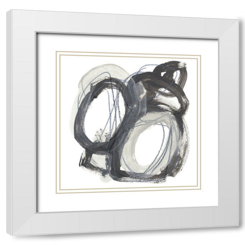 Insho V White Modern Wood Framed Art Print with Double Matting by Vess, June Erica