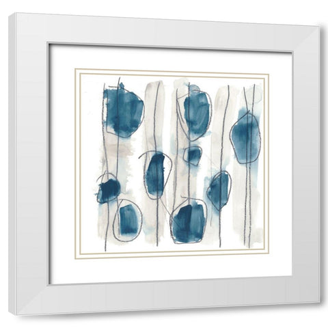 Insho VI White Modern Wood Framed Art Print with Double Matting by Vess, June Erica