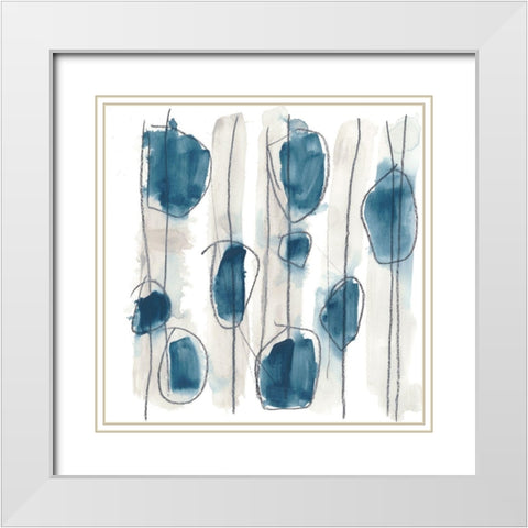 Insho VI White Modern Wood Framed Art Print with Double Matting by Vess, June Erica