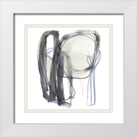 Insho IX White Modern Wood Framed Art Print with Double Matting by Vess, June Erica