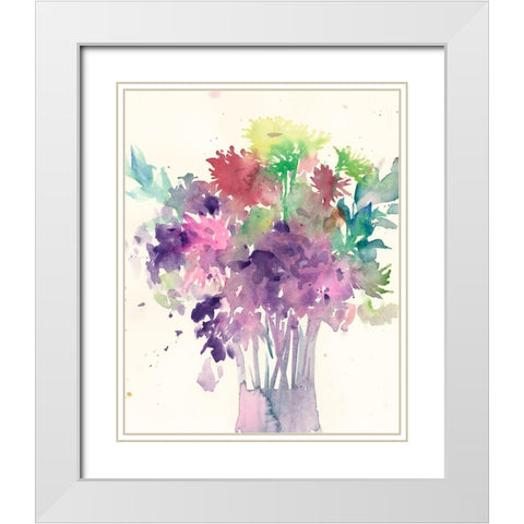 Color Combinations I White Modern Wood Framed Art Print with Double Matting by Dixon, Samuel
