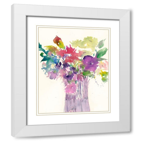 Color Combinations II White Modern Wood Framed Art Print with Double Matting by Dixon, Samuel