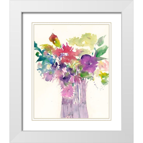 Color Combinations II White Modern Wood Framed Art Print with Double Matting by Dixon, Samuel