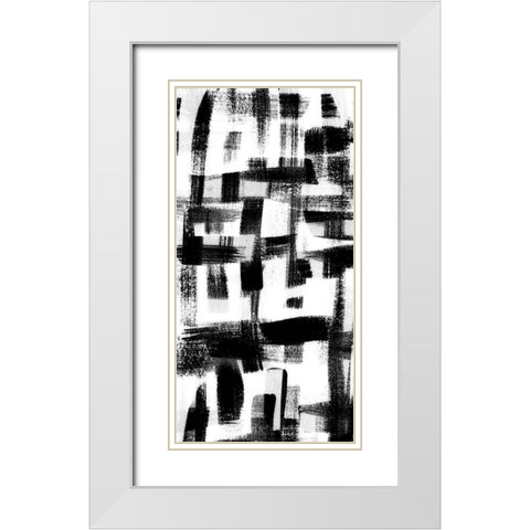 Jam Session III White Modern Wood Framed Art Print with Double Matting by Chandler, Sharon