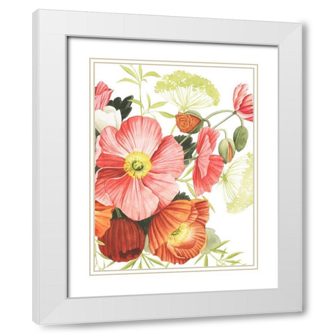 Blossom Solstice I White Modern Wood Framed Art Print with Double Matting by Popp, Grace