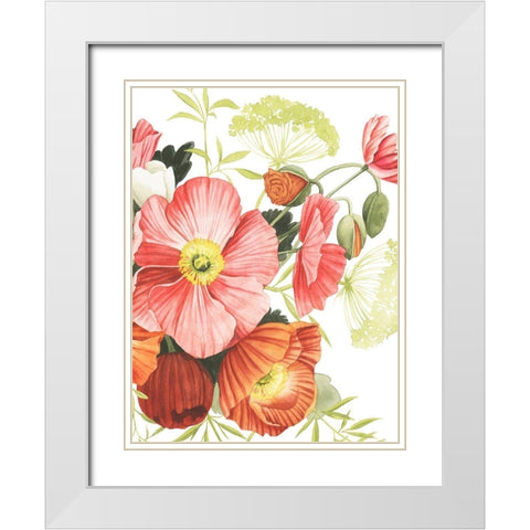 Blossom Solstice I White Modern Wood Framed Art Print with Double Matting by Popp, Grace