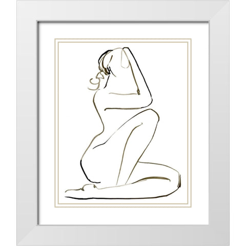 Warm Embrace II White Modern Wood Framed Art Print with Double Matting by Parker, Jennifer Paxton