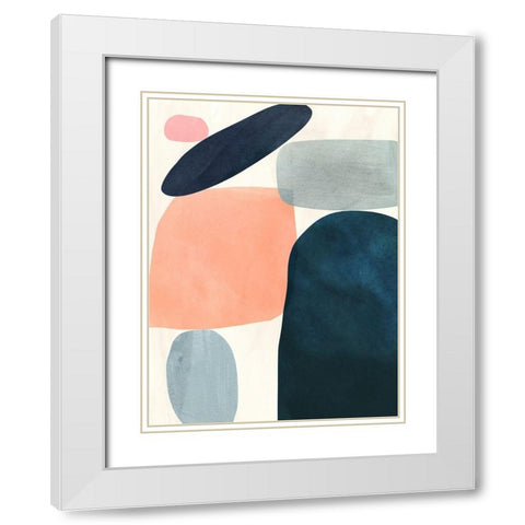 Gem Totem I White Modern Wood Framed Art Print with Double Matting by Borges, Victoria