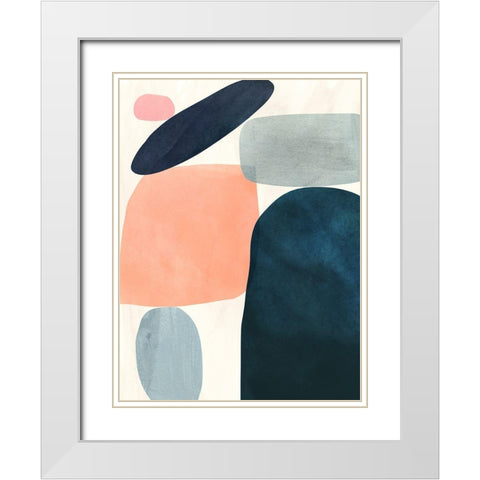 Gem Totem I White Modern Wood Framed Art Print with Double Matting by Borges, Victoria