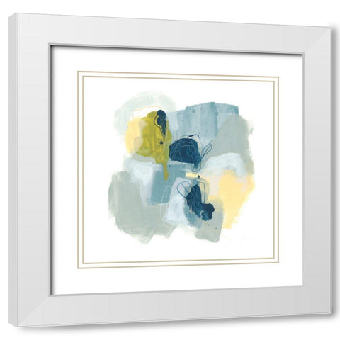 Water Motion II White Modern Wood Framed Art Print with Double Matting by Vess, June Erica