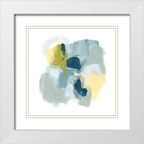 Water Motion II White Modern Wood Framed Art Print with Double Matting by Vess, June Erica