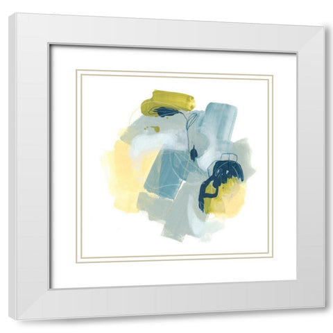 Water Motion IV White Modern Wood Framed Art Print with Double Matting by Vess, June Erica