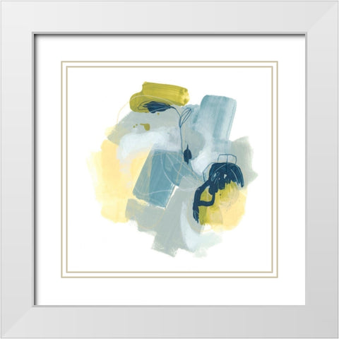 Water Motion IV White Modern Wood Framed Art Print with Double Matting by Vess, June Erica