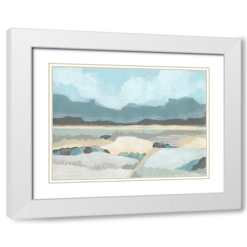 Mountain Valley Vista II White Modern Wood Framed Art Print with Double Matting by Vess, June Erica