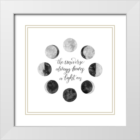 Ode to the Moon I White Modern Wood Framed Art Print with Double Matting by Popp, Grace