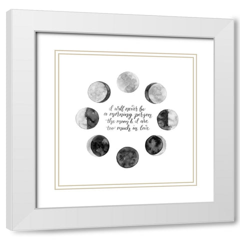 Ode to the Moon II White Modern Wood Framed Art Print with Double Matting by Popp, Grace