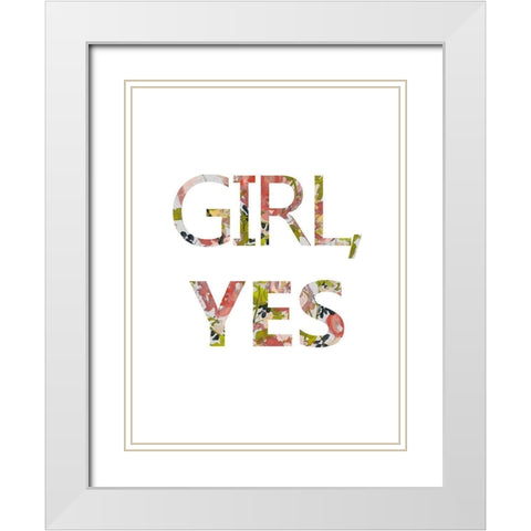 Empower Flowers IV White Modern Wood Framed Art Print with Double Matting by Goldberger, Jennifer