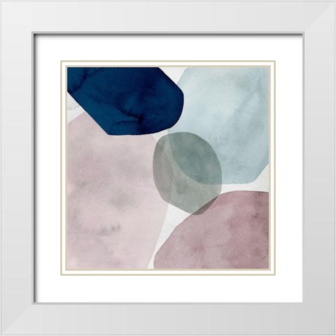 Stacked Around II White Modern Wood Framed Art Print with Double Matting by Popp, Grace