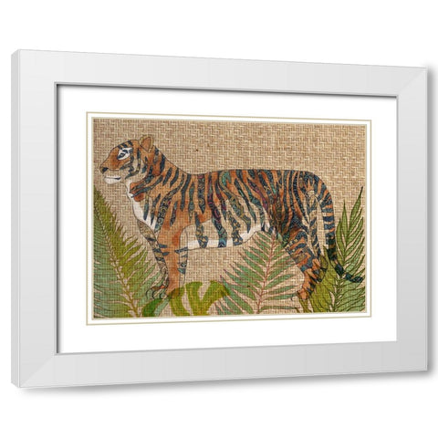 Rattan Jungle II White Modern Wood Framed Art Print with Double Matting by Zarris, Chariklia