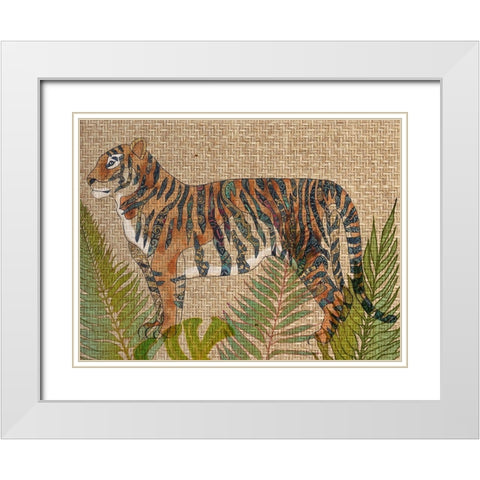 Rattan Jungle II White Modern Wood Framed Art Print with Double Matting by Zarris, Chariklia