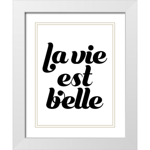La Vie III White Modern Wood Framed Art Print with Double Matting by Popp, Grace