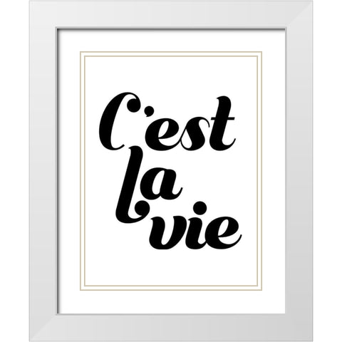 La Vie IV White Modern Wood Framed Art Print with Double Matting by Popp, Grace
