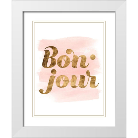 La Vie in Pink II White Modern Wood Framed Art Print with Double Matting by Popp, Grace